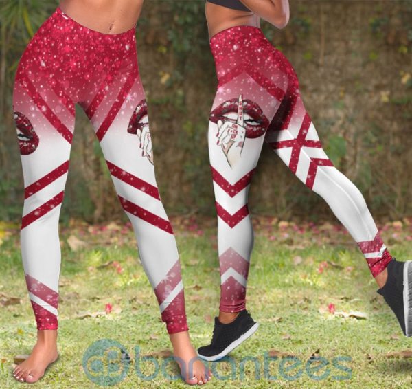 Tampa Bay Buccaneers Leggings And Criss Cross Tank Top For Women Product Photo