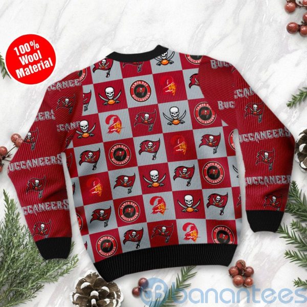 Tampa Bay Buccaneers Logo Checkered Flannel Design Ugly Christmas 3D Sweater Product Photo