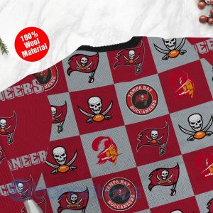 Tampa Bay Buccaneers Logo Checkered Flannel Design Ugly Christmas 3D Sweater Product Photo
