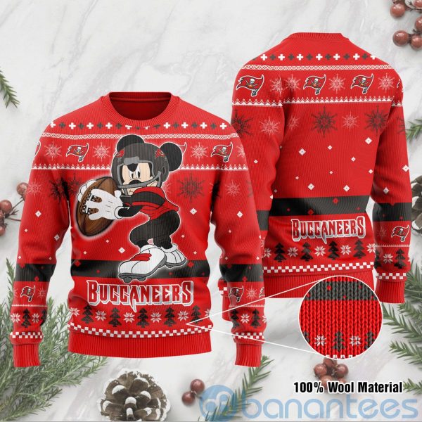 Tampa Bay Buccaneers Mickey Mouse Funny Ugly Christmas 3D Sweater Product Photo