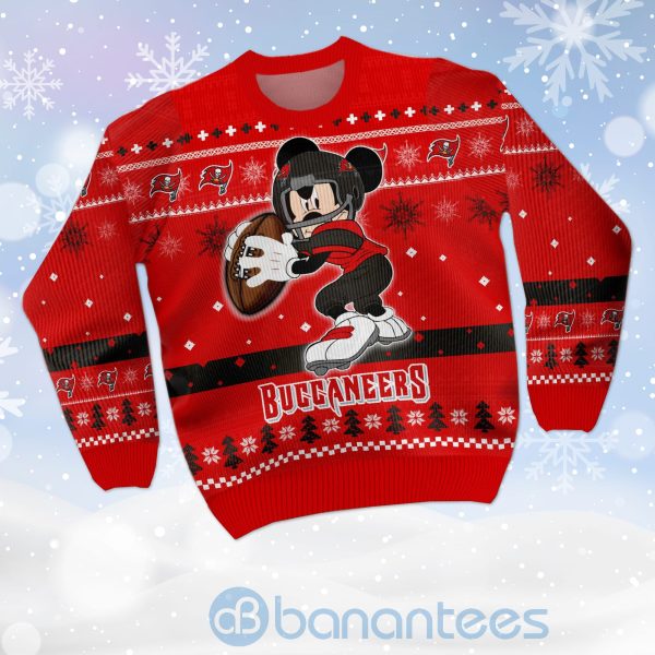 Tampa Bay Buccaneers Mickey Mouse Funny Ugly Christmas 3D Sweater Product Photo