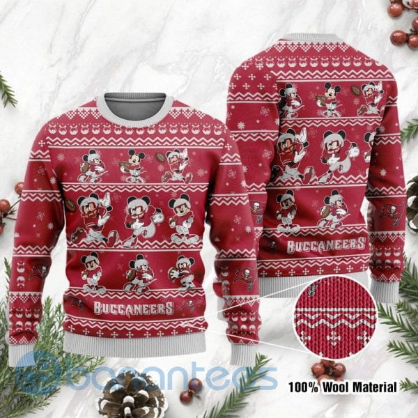 Tampa Bay Buccaneers Mickey Mouse Ugly Christmas 3D Sweater Product Photo