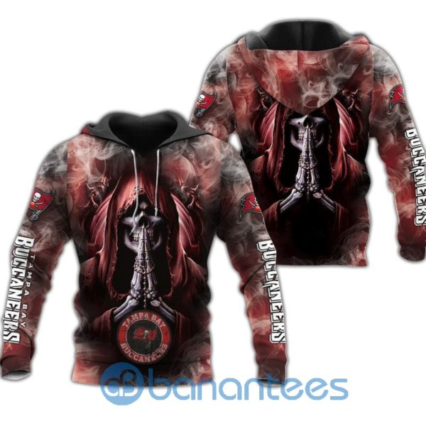 Tampa Bay Buccaneers Skull Smoke All Over Printed 3D Hoodie Zip Hoodie Product Photo
