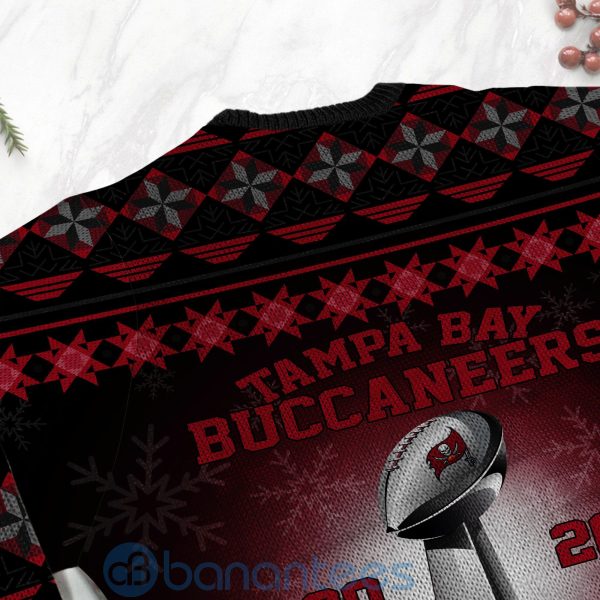 Tampa Bay Buccaneers Super Bowl Champions Cup Ugly Christmas 3D Sweater Product Photo