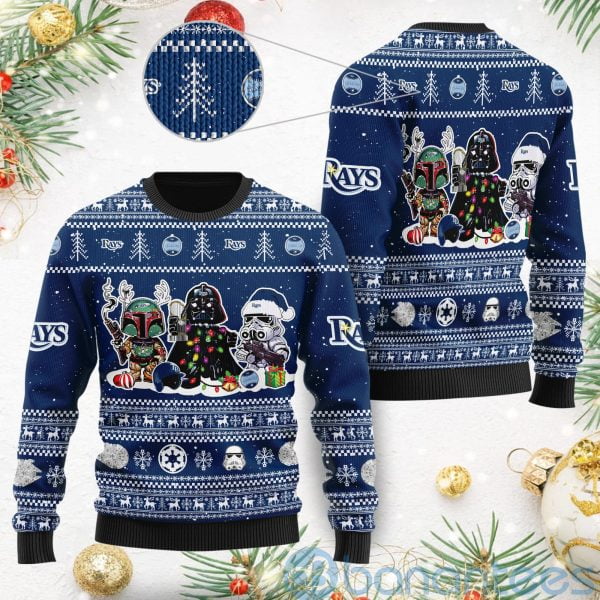 Tampa Bay Rays Star Wars Ugly Christmas 3D Sweater Product Photo