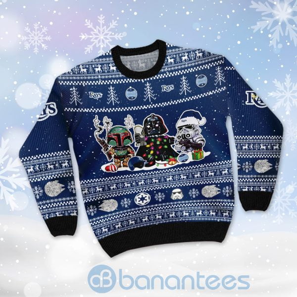 Tampa Bay Rays Star Wars Ugly Christmas 3D Sweater Product Photo