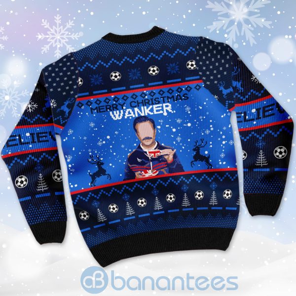 Ted Lasso Merry Christmas Wanker Ugly Christmas 3D Sweater Product Photo