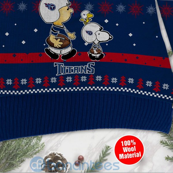 Tennessee Titans Funny Charlie Brown Peanuts Snoopy Ugly Christmas 3D Sweater Product Photo