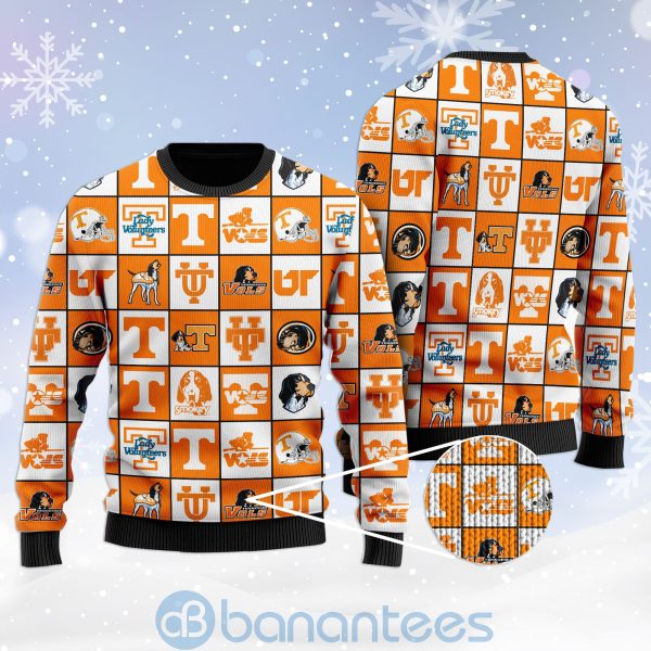 Tennessee Volunteers Football Team Logo Ugly Christmas 3D Sweater Product Photo