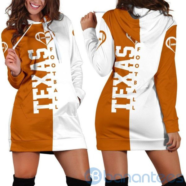 Texas Football Hoodie Dress For Women Product Photo