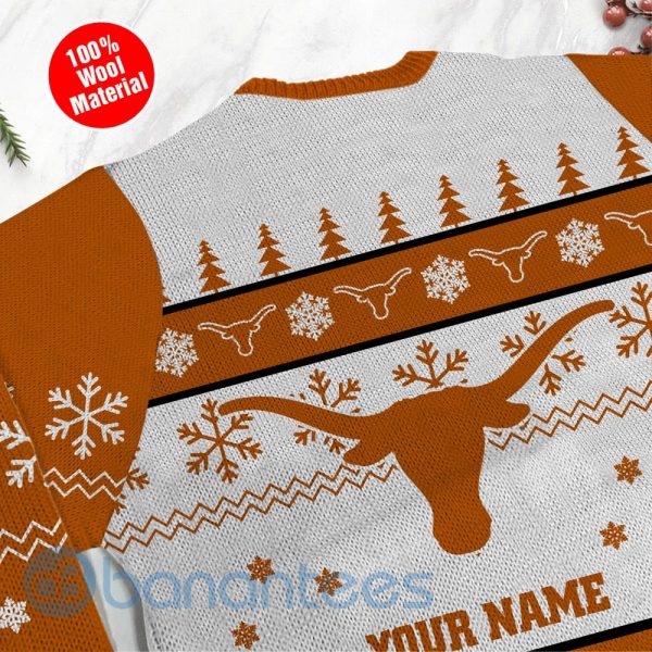 Texas Longhorns Custom Name Personalized Ugly Christmas 3D Sweater Product Photo