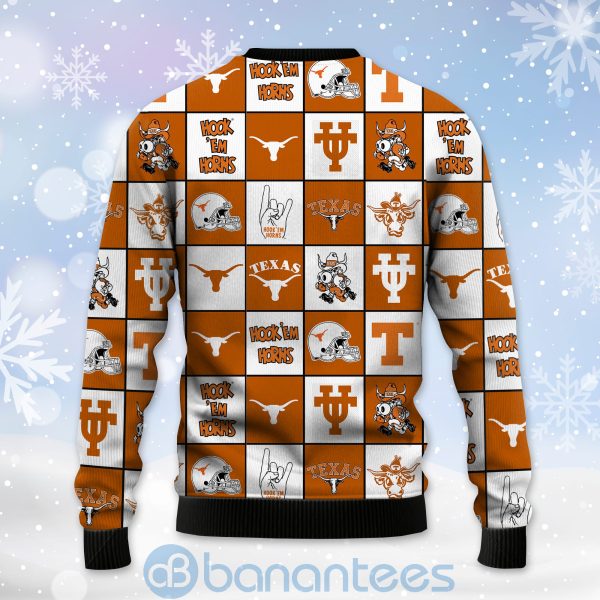 Texas Longhorns Football Team Logo Ugly Christmas 3D Sweater Product Photo