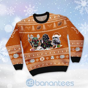 Texas Longhorns Star Wars Ugly Christmas 3D Sweater Product Photo