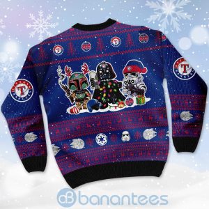 Texas Rangers Star Wars Ugly Christmas 3D Sweater Product Photo