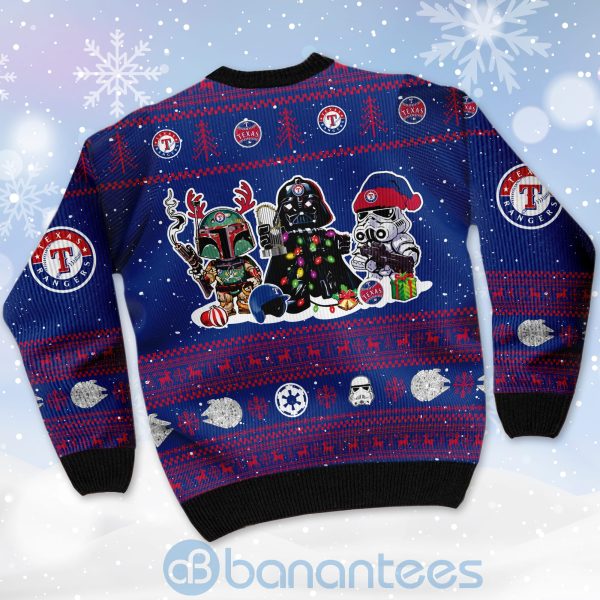 Texas Rangers Star Wars Ugly Christmas 3D Sweater Product Photo