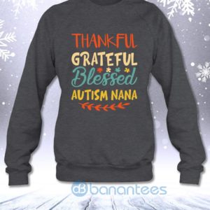 Thankful Grateful Blessed Autism Nana Vintage Gift Sweatshirt Product Photo