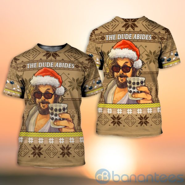 The Big Lebowski The Dude Abides Christmas All Over Printed 3D Shirt Product Photo