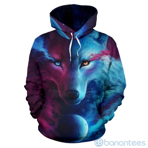 The moon and the Wolf All Over Printed 3D Hoodie Product Photo
