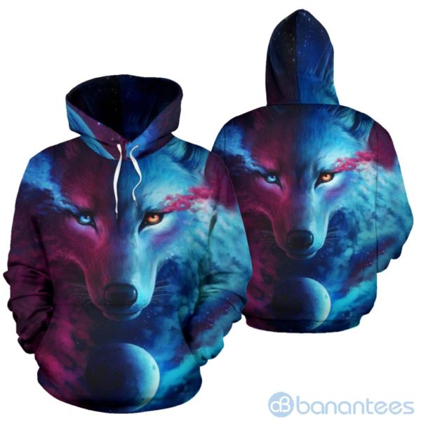 The moon and the Wolf All Over Printed 3D Hoodie Product Photo