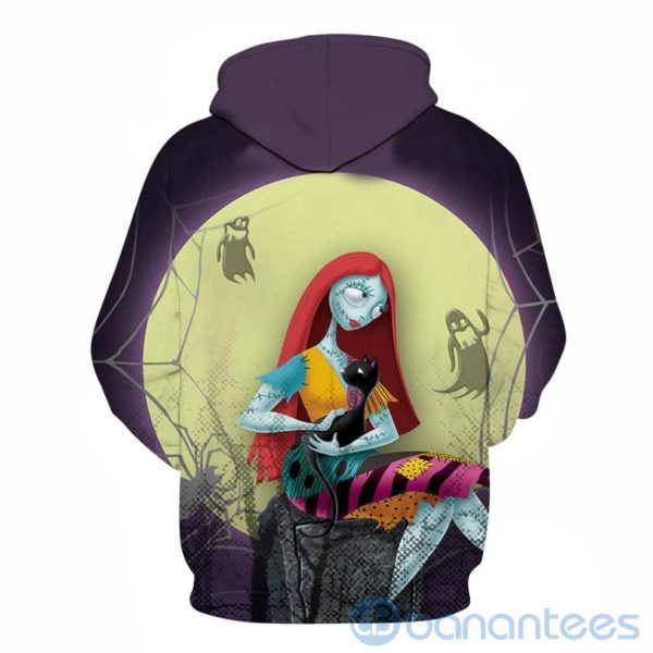 The Nightmare Before Christmas Cat And Sally Skellington All Over Printed 3D Hoodie Product Photo