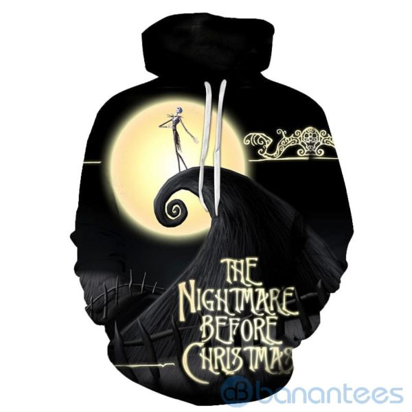 The Nightmare Before Christmas Jack And Sally Skellington Black All Over Printed 3D Hoodie Product Photo