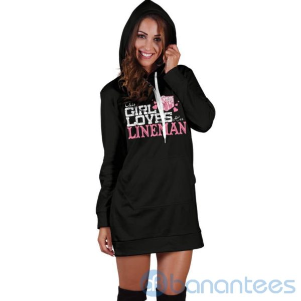 This Girl Loves Her Lineman Hoodie Dress For Women Product Photo