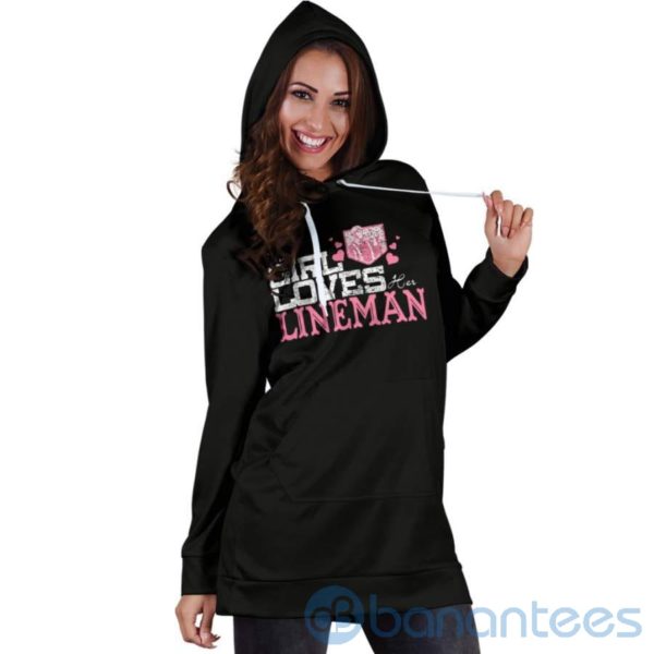 This Girl Loves Her Lineman Hoodie Dress For Women Product Photo