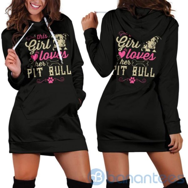 This Girl Loves Her Pit Hoodie Dress For Women Product Photo