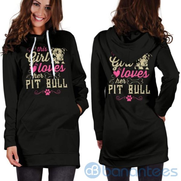 This Girl Loves Her Pit Hoodie Dress For Women Product Photo