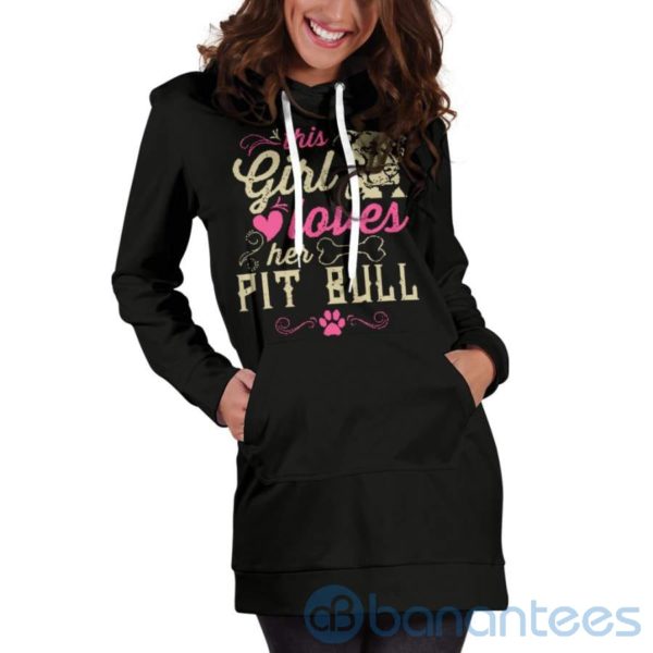 This Girl Loves Her Pit Hoodie Dress For Women Product Photo