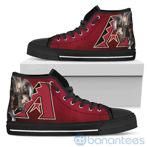 Thor Head With Logo Of Arizona Diamondbacks High Top Shoes Product Photo