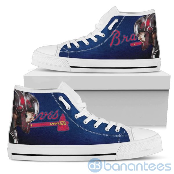 Thor Head With Logo Of Atlanta Braves High Top Shoes Product Photo