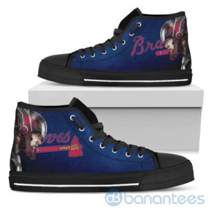 Thor Head With Logo Of Atlanta Braves High Top Shoes Product Photo