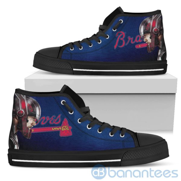 Thor Head With Logo Of Atlanta Braves High Top Shoes Product Photo