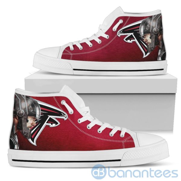 Thor Head With Logo Of Atlanta Falcons High Top Shoes Product Photo