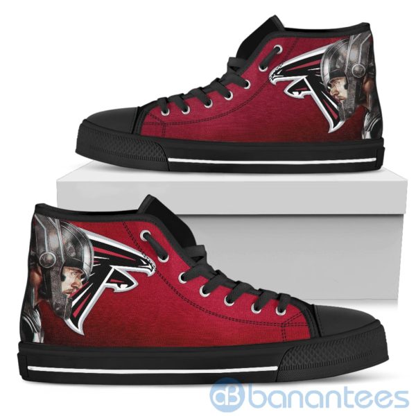 Thor Head With Logo Of Atlanta Falcons High Top Shoes Product Photo
