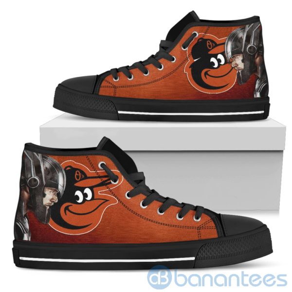 Thor Head With Logo Of Baltimore Orioles High Top Shoes Product Photo