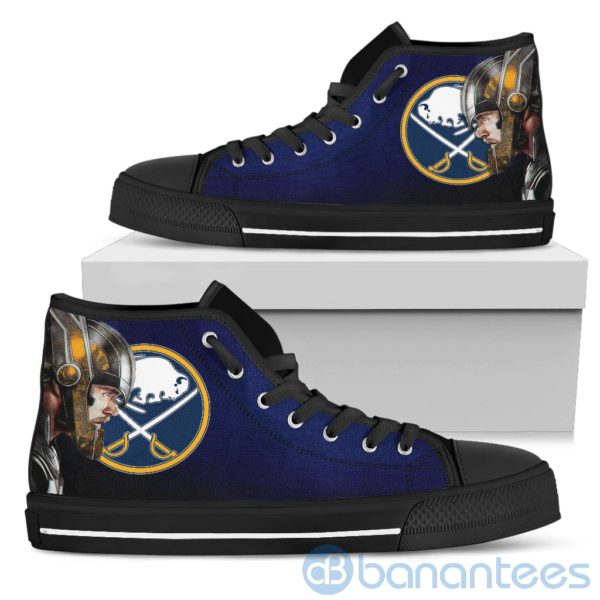 Thor Head With Logo Of Buffalo Sabres High Top Shoes Product Photo