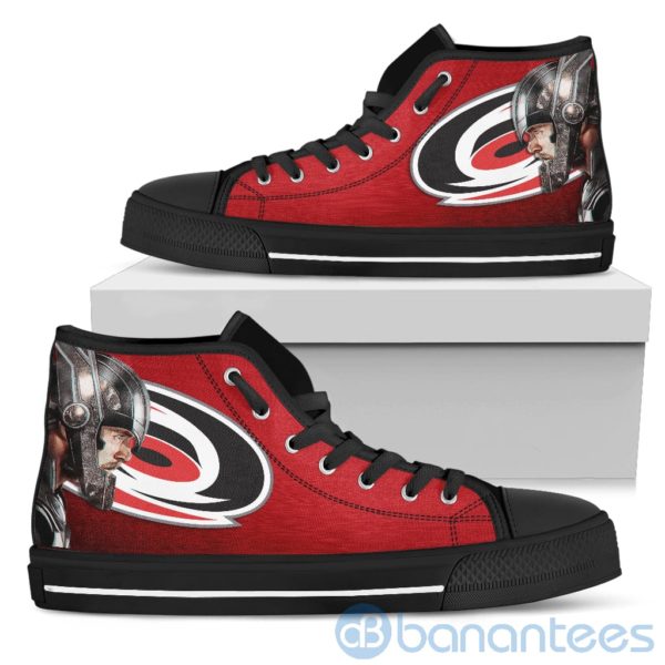 Thor Head With Logo Of Carolina Hurricanes High Top Shoes Product Photo