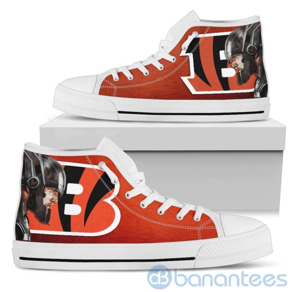 Thor Head With Logo Of Cincinnati Bengals High Top Shoes Product Photo