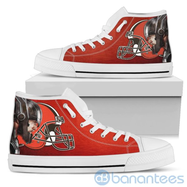 Thor Head With Logo Of Cleveland Browns High Top Shoes Product Photo