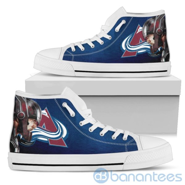 Thor Head With Logo Of Colorado Avalanche High Top Shoes Product Photo