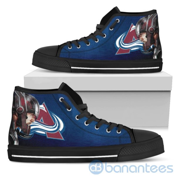 Thor Head With Logo Of Colorado Avalanche High Top Shoes Product Photo