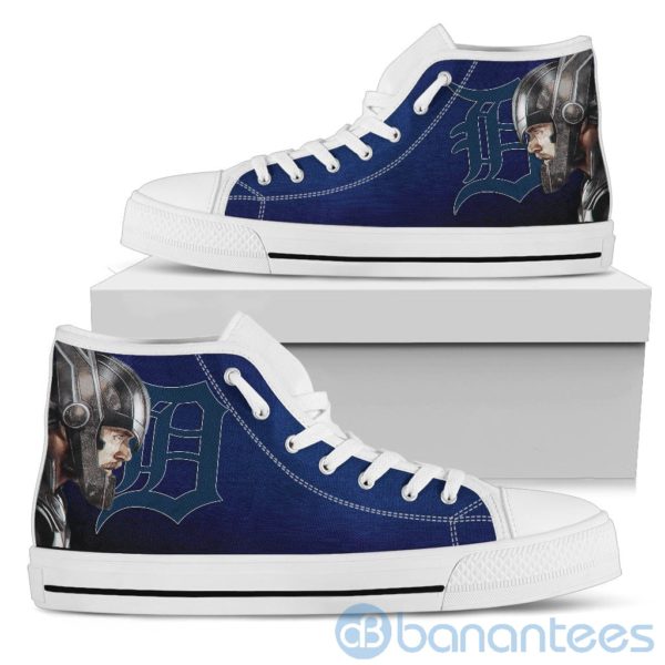 Thor Head With Logo Of Detroit Tigers High Top Shoes Product Photo