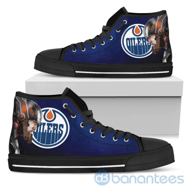 Thor Head With Logo Of Edmonton Oilers High Top Shoes Product Photo
