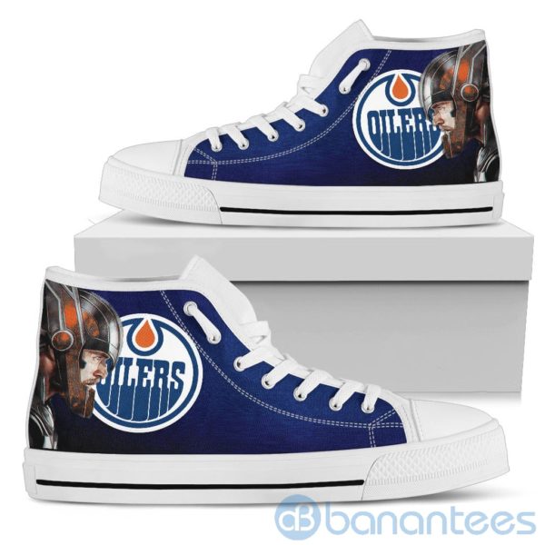 Thor Head With Logo Of Edmonton Oilers High Top Shoes Product Photo