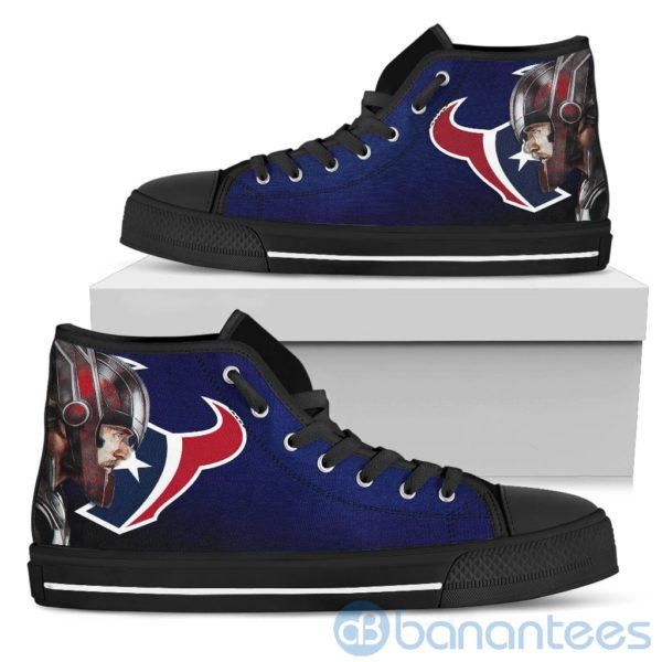 Thor Head With Logo Of Houston Texans High Top Shoes Product Photo