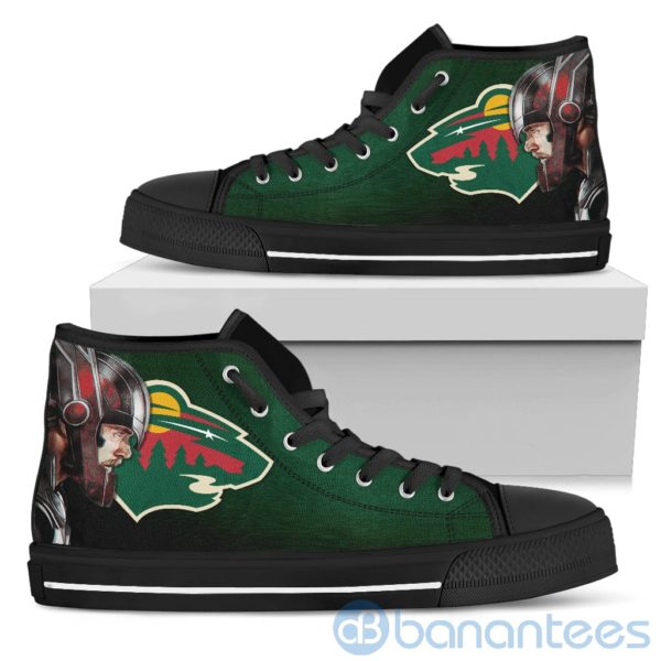 Thor Head With Logo Of Minnesota Wild High Top Shoes Product Photo
