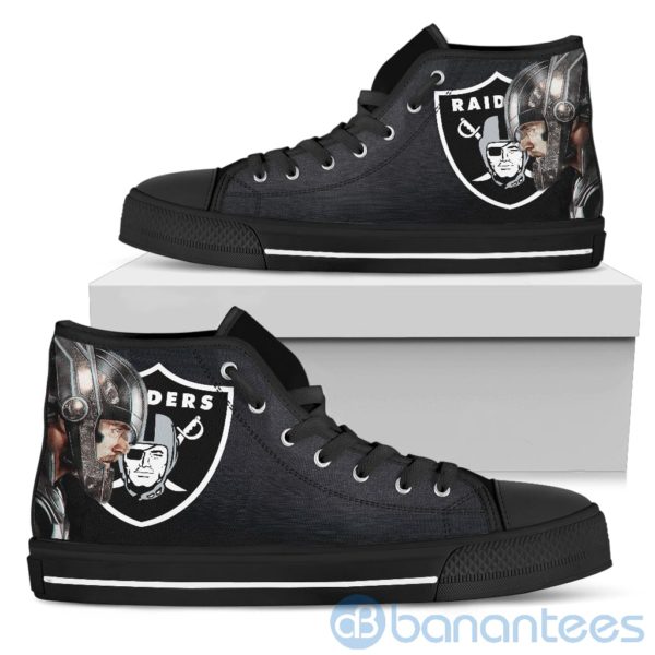 Thor Head With Logo Of Oakland Raiders High Top Shoes Product Photo
