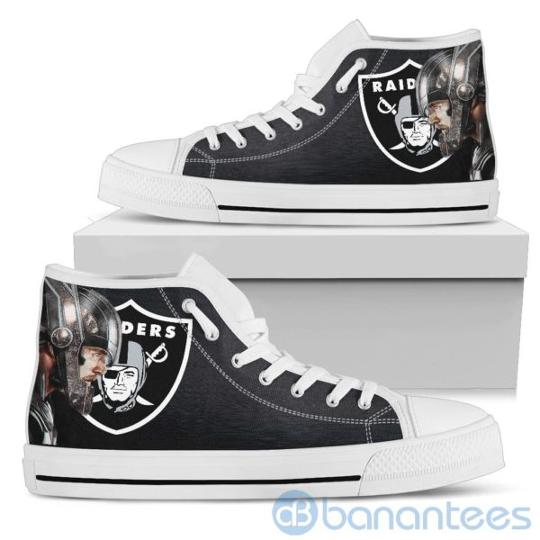 Thor Head With Logo Of Oakland Raiders High Top Shoes Product Photo